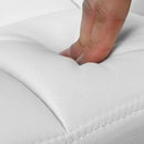2-delige set barkruk met rugleuning en robuust, wit, 38 x 44,5 x 115 cm, PU