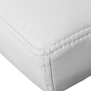 2-delige set barkruk met rugleuning en robuust, wit, 38 x 44,5 x 115 cm, PU