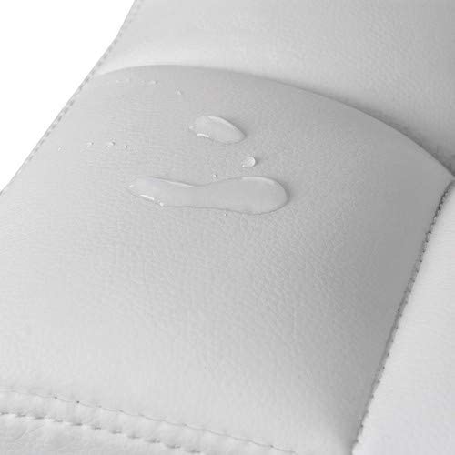 2-delige set barkruk met rugleuning en robuust, wit, 38 x 44,5 x 115 cm, PU