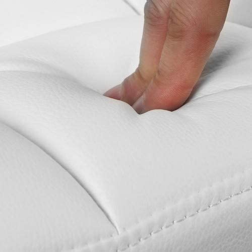 2-delige set barkruk met rugleuning en robuust, wit, 38 x 44,5 x 115 cm, PU
