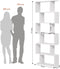 Boekenkast, met 6 niveaus, vrijstaand, kantoorplank, decoratieve plank, , wit LBC61WT