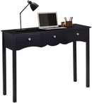 Bureau met 3 laden, multifunctionele tafel, moderne schrijftafel, computer bureau voor thuiskantoor slaapkamer (Zwart)