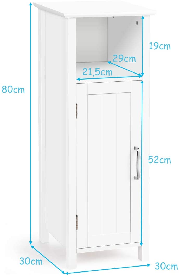 Badkamerkast,  met enkele deur verstelbare plank,