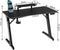 Gaming computer bureau met monitor standaard, Z-vormige , PC gamer tafel met RGB verlichting, bekerhouder, hoofdtelefoon haak,