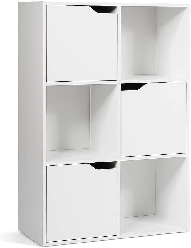 6 kubus opberg organiseren kast met deuren,  boekenkast,  boekenplank voor Boeken, Speelgoed en Decoratie