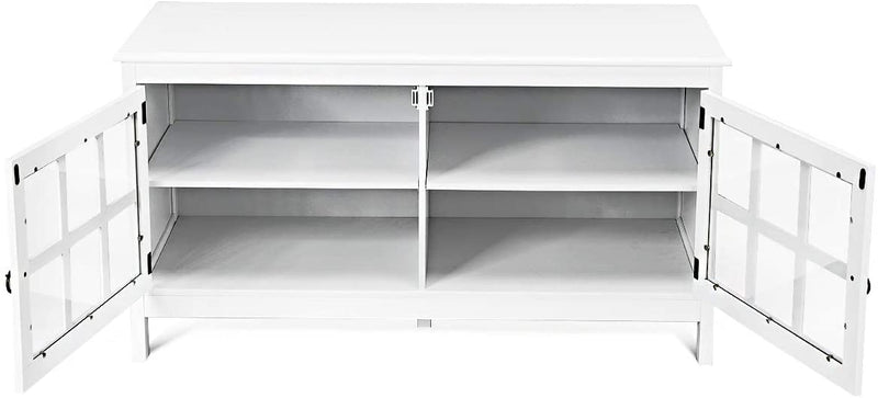 tv-meubel, tv-tafel tv-kast tv-plank tv-standaard,  114 x 48,5 x 61 cm (Wit)