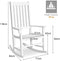 Buiten schommelstoel, Acaciahout frame, veranda schommelstoel voor tuin, gazon, balkon, achtertuin en patio (Wit)