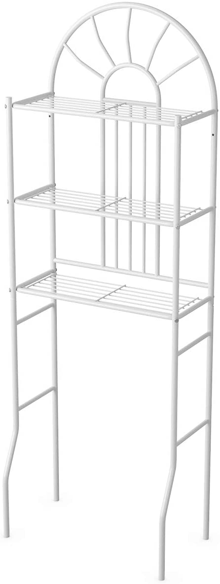 3-planken badkamerkast organizer boven het toilet,  59 x 33 x 173cm