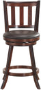 Set van 2 barkrukken, balie hoogte barkruk met draaibare zitting, ergonomische rugleuning & voetsteun, beklede barstoelen set geschikt voor eetkamer, keuken, bar, cafe