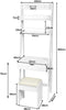 Kaptafel set met openen bovenkant spiegel, make-up tafel set met 3 haken & 2 opbergplank, 6 verwijderbare organizers, make-up tafel en kruk set met gedempte kruk, eenvoudige montage