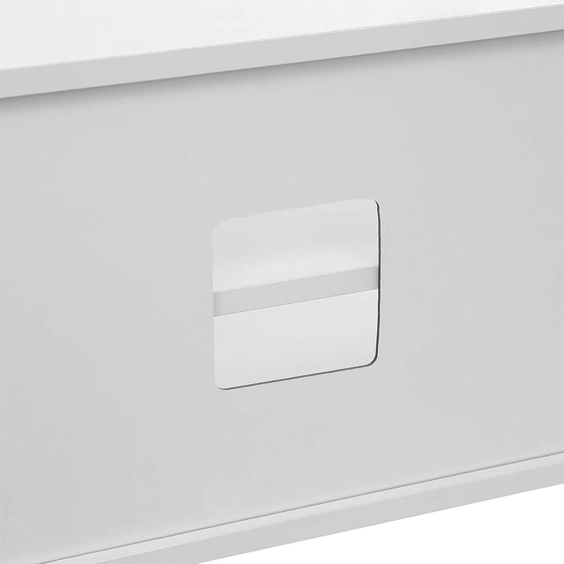 Lowboard in Scandinavische stijl, tv-kast, tv-tafel, televisiekast, voor uw flatscreen,  wit LTV09WT