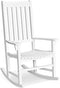 Buiten schommelstoel, Acaciahout frame, veranda schommelstoel voor tuin, gazon, balkon, achtertuin en patio (Wit)