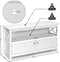 TV Meubel -lowboard, houten opbergconsole, moderne vrijstaande tv-kast, media entertainment center, multifunctionele home woonkamer tv-meubel, tv-plank met draad gat (Wit)