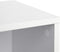 Boekenplank met 6 vakken, staande plank, boekenkast met 4 deuren, opbergkast, modern, wit-grijs LBC28WG