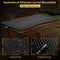 Game bureau, gaming tafel, Z-vormig professioneel gamer werkstation met LED-verlichting & groot koolstofvezel oppervlak, ergonomische PC-gametafel, computerbureau voor thuiskantoor, 110 x 60 x 78cm