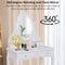 Kaptafel set, houten kaptafel, make-up tafel en stoel set, met 360 graden draaibare (Wit)