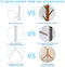 Kapstok, Staande Kleding hanger met afneembare haken en opvouwbare poten, gemakkelijk te monteren, duurzaam staal, wit