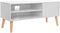 Lowboard in Scandinavische stijl, tv-kast, tv-tafel, televisiekast, voor uw flatscreen,  wit LTV09WT
