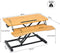 Zit-sta werkstation, zit-sta bureauconverter, in hoogte verstelbare staande bureau verhoger met grote tafelblad 80 x 40cm,ergonomisch bureau, (Natuurlijk)
