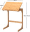 laptoptafel met kantelbaar blad, C-vormige bank bijzettafel met stopper, (Natuurlijk)