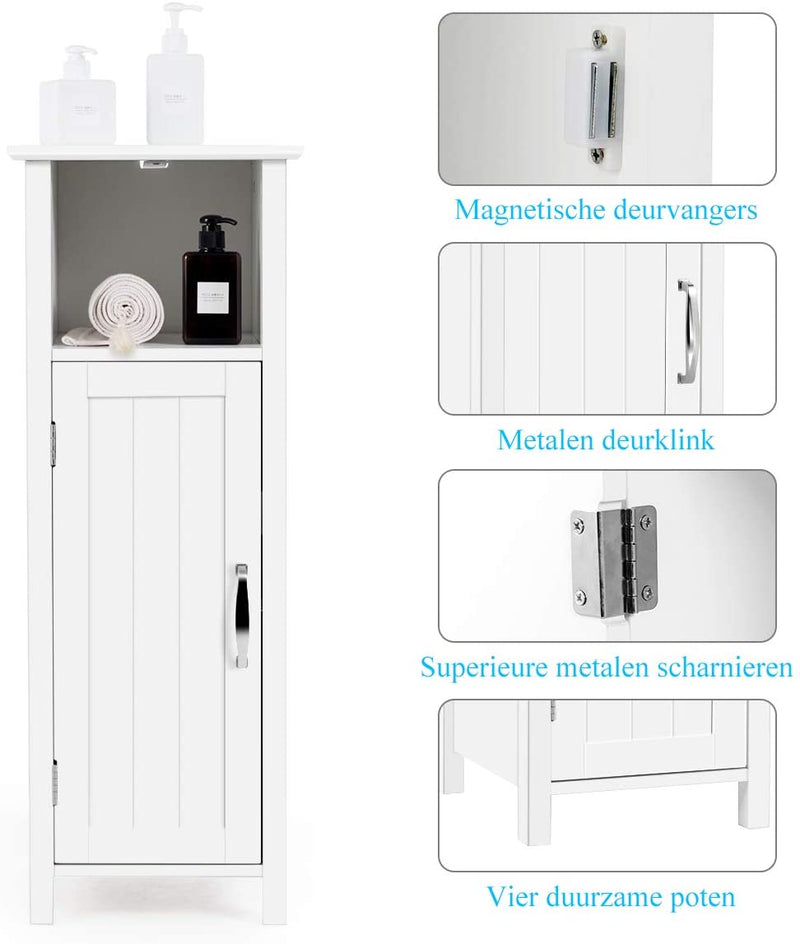 Badkamerkast,  met enkele deur verstelbare plank,