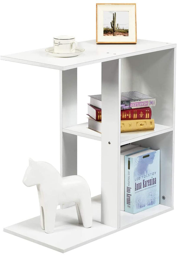 3-etage bijzettafel met plank voor opslag, bijzettafel voor kleine ruimtes,