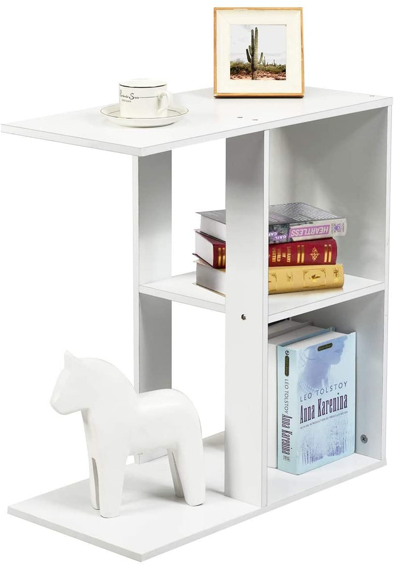 3-etage bijzettafel met plank voor opslag, bijzettafel voor kleine ruimtes,