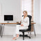 Ergonomische bureaustoel met hoge rugleuning, computer bureaustoel met arm, lederen directiestoel met 108,5-118,5 CM Verstelbare hoogte en lendensteun, gewatteerde stoel voor thuis en kantoor