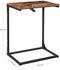 bijzettafel, laptoptafel met verstelbaar oppervlak, banktafel, bureau, slaapkamer, woonkamer, eenvoudige constructie, stalen frame, industriële stijl, vintage bruin-zwart LNT057B01