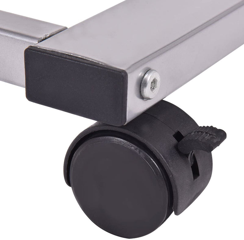 Laptoptafel met wielen, verrijdbare laptopkar, 50 x 40 x 65 cm (Zilver)