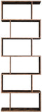 Boekenkast, met 6 niveaus, vrijstaand,  decoratieve plank, , modern, , vintage bruin