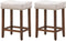 Set van 2 barkrukken, 61 cm hoog achterloze barstoelen,  barkruk barstoel (Beige)