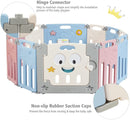 Baby grondbox, opvouwbaar babybox speelbox kinderen 3 maanden + (Kleurrijk, 12 paneel)