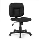 Bureaustoel, ergonomische lage rugleuning bureaustoel, zonder armleuning computerstoel, draaibare gaas uitvoerend stoel met verstelbare hoogte, gepolsterde zitting, draagvermogen tot 120kg