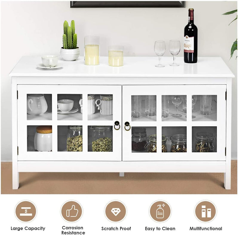 tv-meubel, tv-tafel tv-kast tv-plank tv-standaard,  114 x 48,5 x 61 cm (Wit)