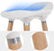Set van 2 barkrukken zithoogte 73 cm barkruk poten van beuken zitschaal van kunststof wit LJB20W