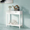 Console tafel,  met 2 lades en onderplank,   Ingangstafel met Massief houten poten