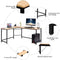 L-vormige Hoekbureau computertafel met CPU-standaard, 125 x 168cm (Natuurlijk)