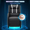Gaming leunstoel fauteuil, PU lederen enkele leunstoel relaxstoel, verstelbare moderne woonkamer ligstoel, televisiestoel met voetsteun en lumbaal kussen, thuisbioscoop zittingen (Wit)