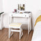 Kaptafel met opklapbare spiegel,  make-up kaptafel, bureau met dempende make-up krukset, 2 lades