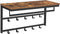 Wandgarderobe, Kapstok ,wandrek met 10 haken en stangen,, hangrek, 80 x 30 x 42 cm, vintage bruin-zwart EBF12YM01