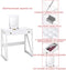 Kaptafel met opklapbare spiegel,  make-up kaptafel, bureau met dempende make-up krukset, 2 lades