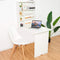 Muur gemonteerde tafel, uitklapbare multifunctionele computer bureau, converteerbare bureau schrijftafel thuiskantoor hout converteerbare bureautafel, grote opslagruimte (Wit)