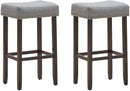 Set van 2 zadel barkrukken, 74 cm hoogbarstoelen,  barkruk barstoel (Grijs)