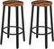 Barkrukken, set van 2 barstoelen, met voetsteun, hoogte 62,5 cm, rustiek bruin EBF02BY01