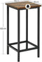 Set van 4 barkruk, hoge zonder rugleuning  voetensteun, glad oppervlak,(Rustiek Bruin)