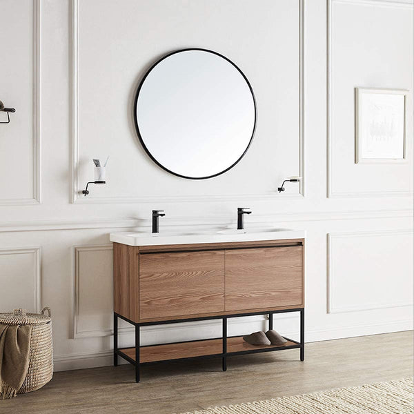 60cm ronde muur spiegel, ronde spiegel met metalen frame, decoratieve muur spiegel, make-up spiegel, HD spiegel voor ingang,