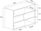 3-laagse plank met 3 deuren, 3-kubus boekenkast met gehumaniseerde gegroefde handgrepen, gescheiden compartimenten