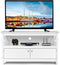 TV Meubel -lowboard, houten opbergconsole, moderne vrijstaande tv-kast, media entertainment center, multifunctionele home woonkamer tv-meubel, tv-plank met draad gat (Wit)
