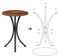 Bijzettafels Set van 2 , laptoptafel  industrieel,, rustieke bruin EBF06BZ01